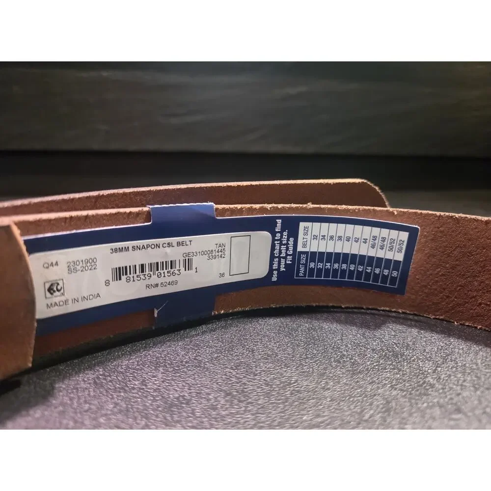 Mens 36mm Brown Leather Belt (Pants 34) BRAND NEW W TAGS Full Grain Leather